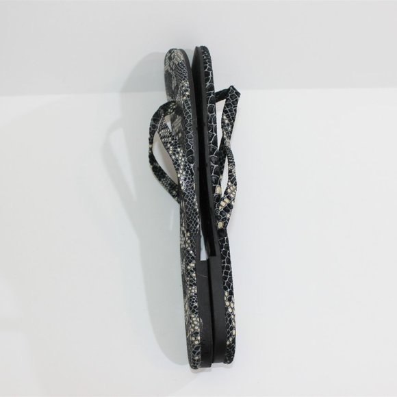 J/SLIDES Snake Print Flip Flop Sandals 7 - Picture 2 of 7